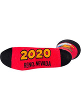 Load image into Gallery viewer, Red and Black Open Championships 2020 Socks
